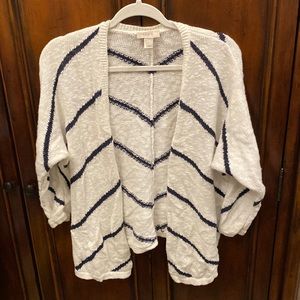 Loft navy and cream batwing cardigan size xs
